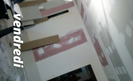 Photo de la pause du BA13 coupe feu 